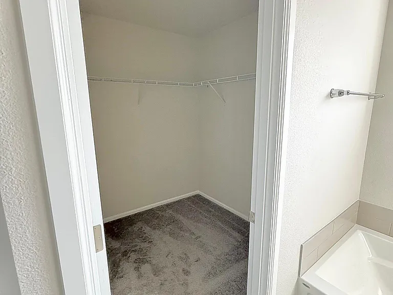 walking closet in master bathroom