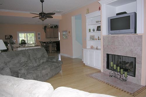 Living Area With Gas Fireplace