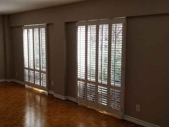 Plantation blinds throughout