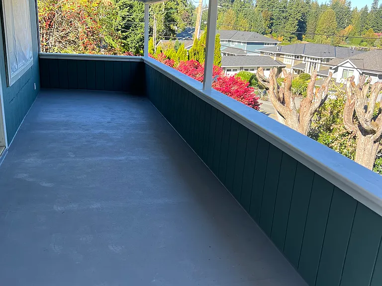 Nice covered deck with fabulous views of Martha Lake