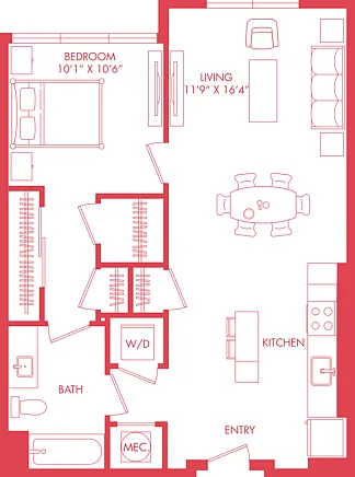 A21 | 1x1 | 738 sq ft A21 | 1x1 | 738 sq ft