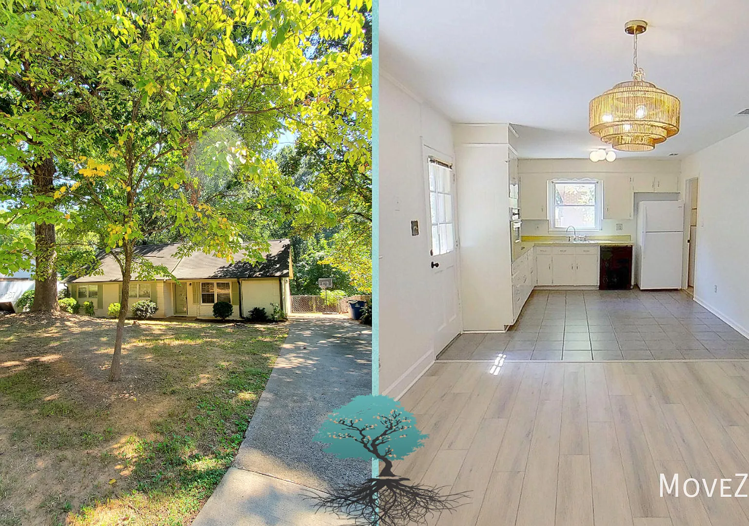 10529 Starwood Dr Charlotte, NC 28215 Large Deck Overlooking Large Wood Yard — Photo 1