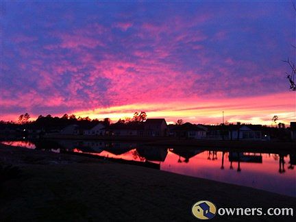 Sunset from backyard