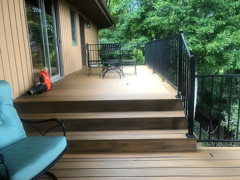 Deck off kitchen and lower deck off dining room