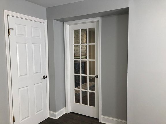 View from living room into front den
