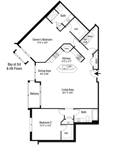 Floor plan 2B/2B