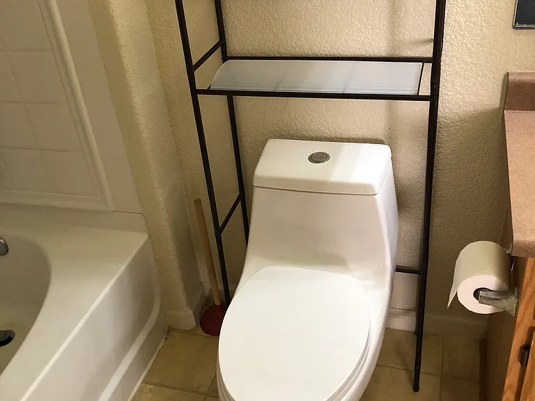 Master Bathroom has newer elongated soft close toilet.