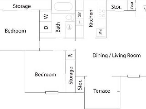 2 Bedroom 1 Bath