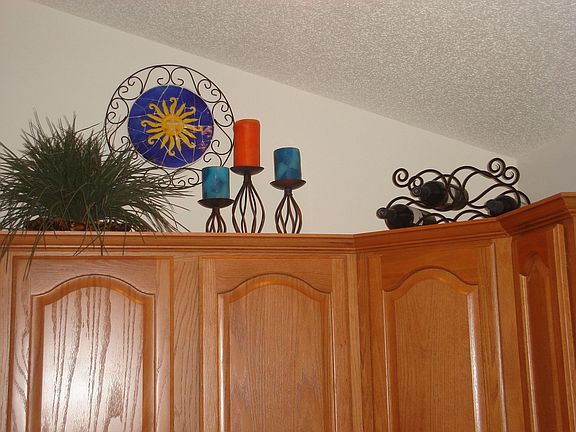 Decorators Dream! Pot shelves in kitchen