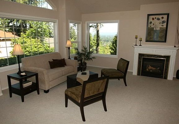 Great valley view from Living Room w/Gas Fireplace