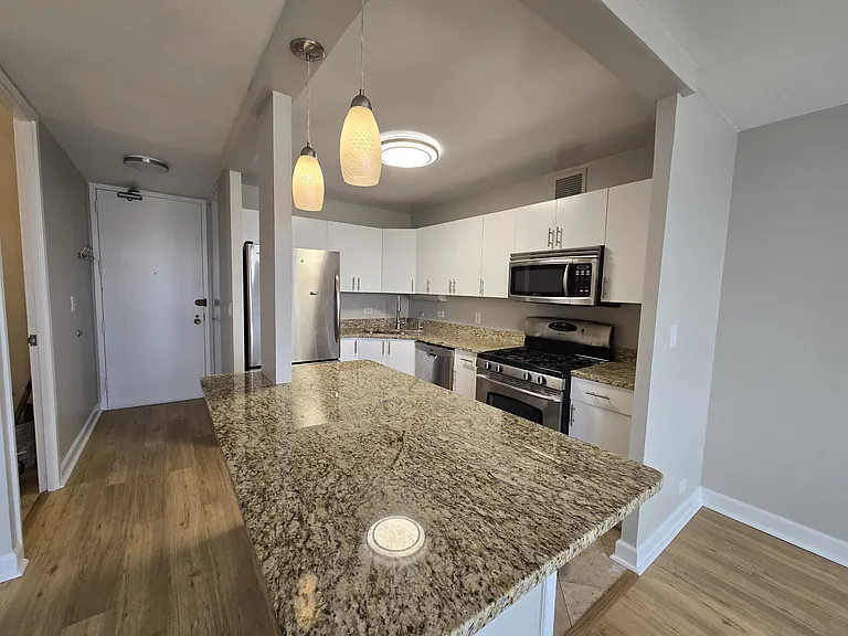 Kitchen with the eat-in area in the foreground