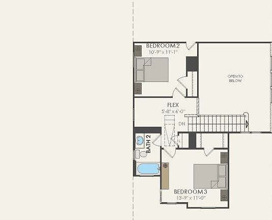 Second Floor 3 br 2.5 ba