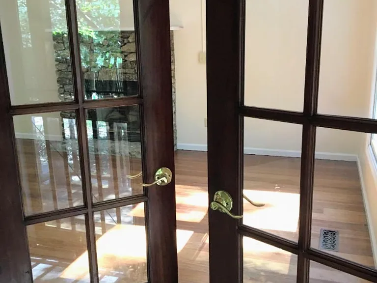 French door closes living room