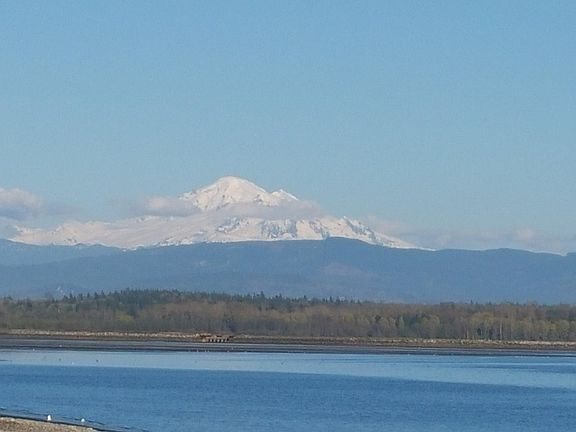 Views of Mt. Baker and the Sisters to the east from upstairs deck or pool deck.