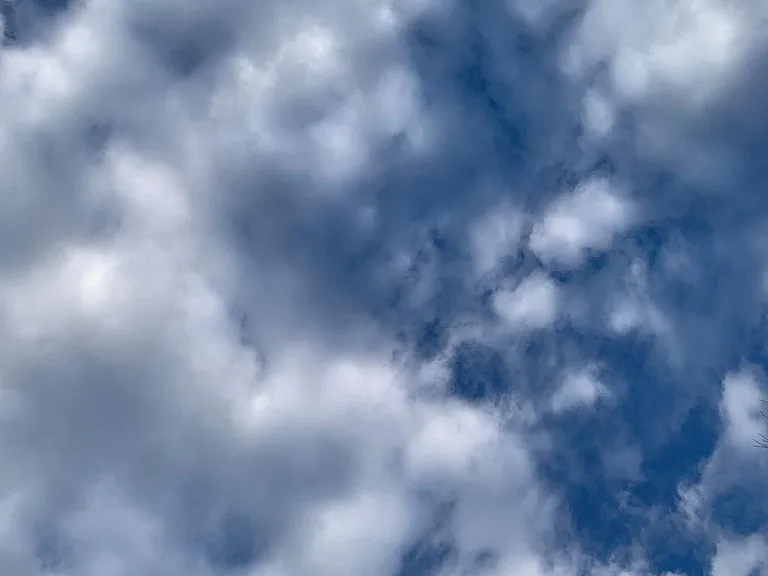 Atrium Patio Off Kitchen Viewing To Sky's So Blue, Breathtaking Clouds