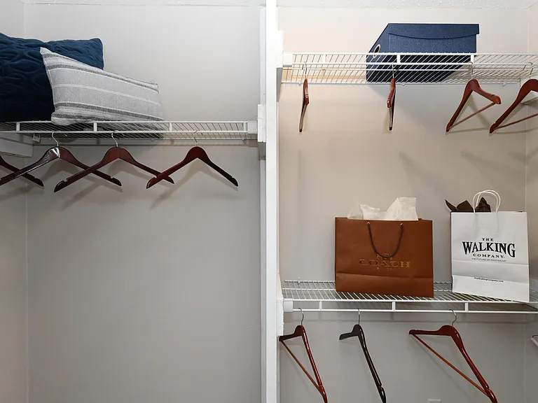 Generous closet space