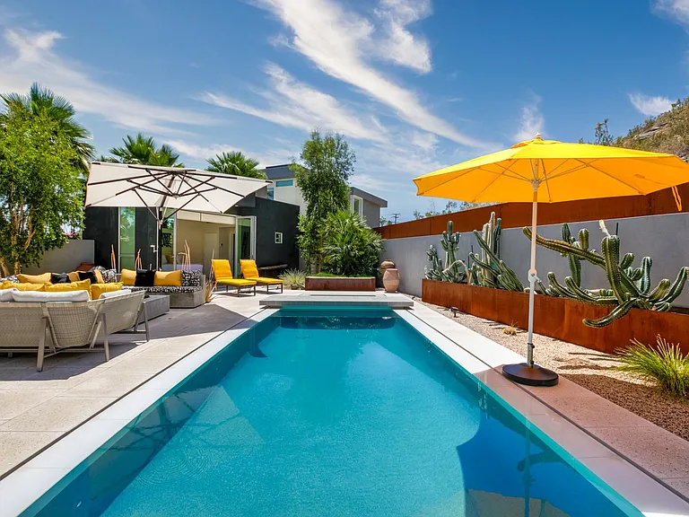 Pool facing south.