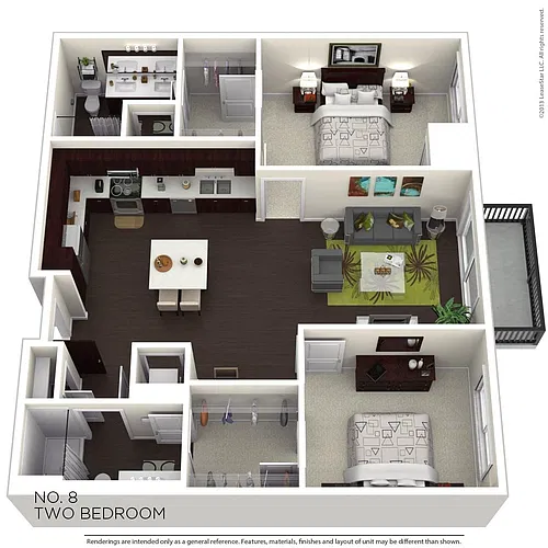 Floor plan Two Bedroom 8