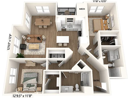 Floor plan B2-1261-Scheme I