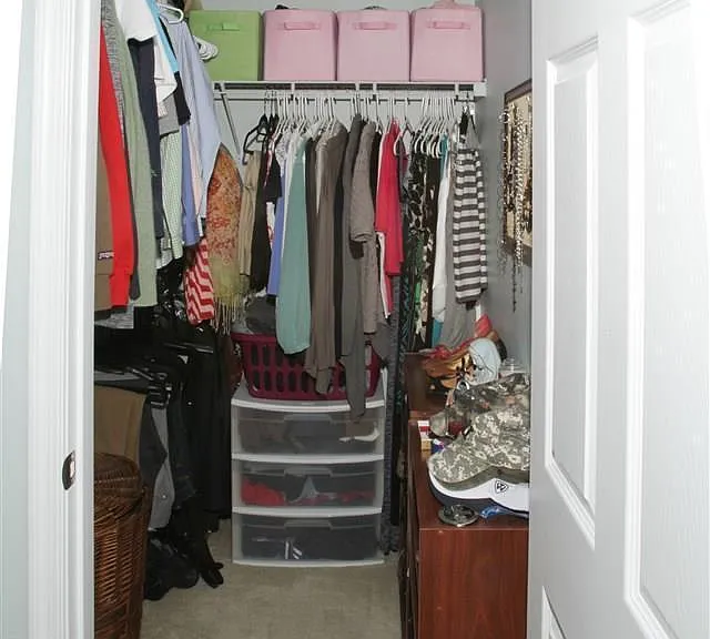 Master bedroom walk in closet