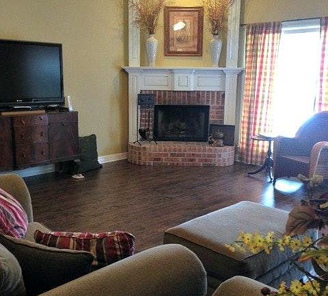 Family Room with wood floors
