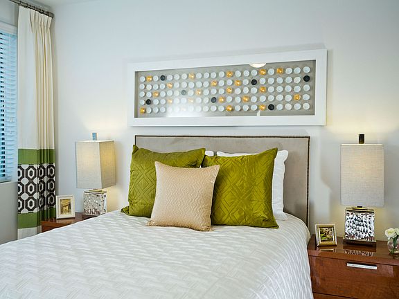 Spacious bedrooms with large windows