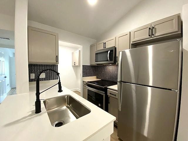 Stainless steel appliances in select units!
