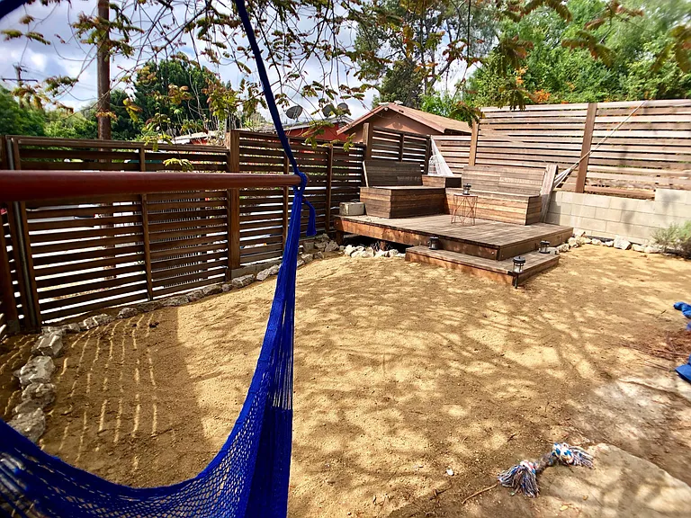 Backyard seating deck