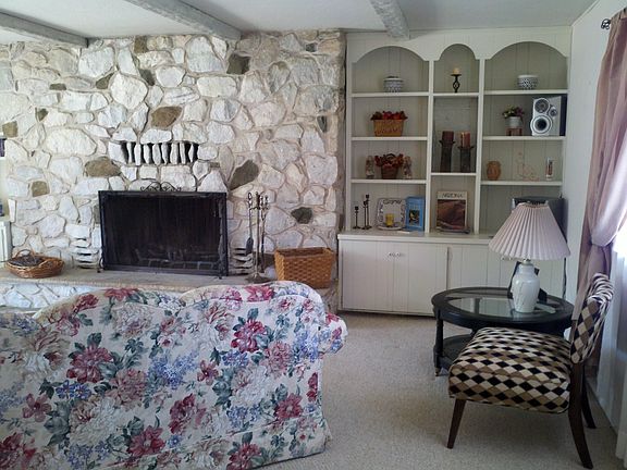 Living room with fireplace