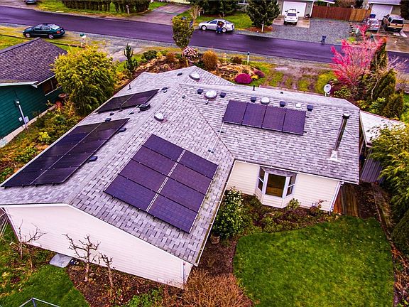 View of the solar panels just installed in August of 2019!