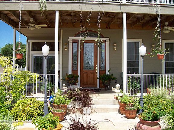 Shady downstairs porch