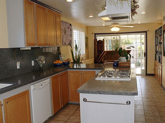 Kitchen looking to yard