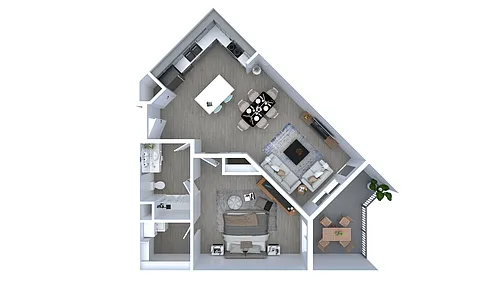 Floor plan One Bedroom IC