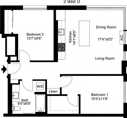 Two Bedroom D Two Bedroom D