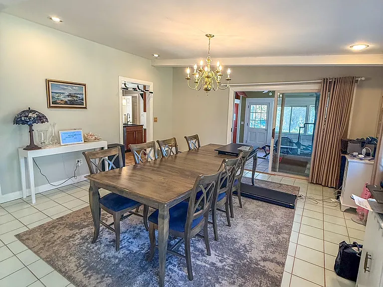 dining room open living dining concept overlooks back yard