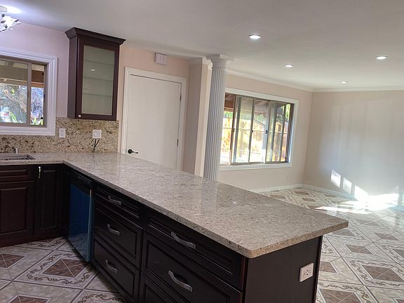 Kitchen and entertainment room