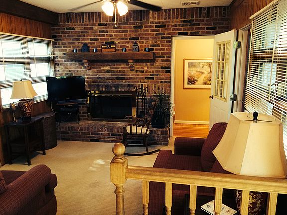 Family room with fireplace
