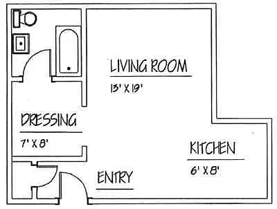 Floor plan Studio Reno