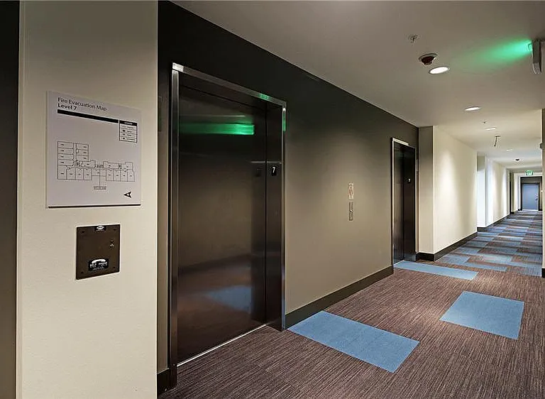 Elevator access and spacious hallways!