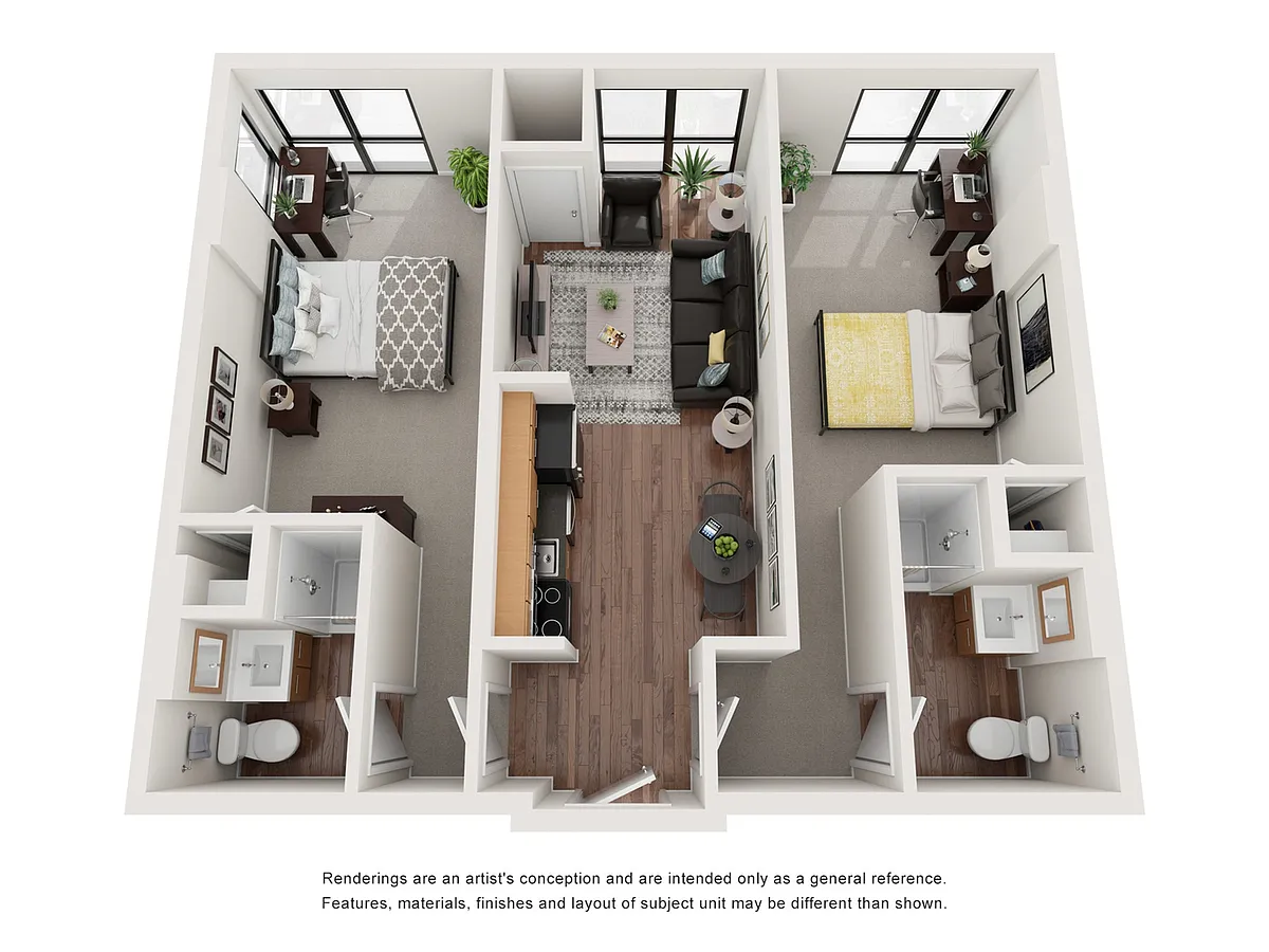 Floor plan Monarch | Individual Bedroom