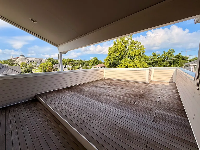 The deck has gorgeous views of Belmont College