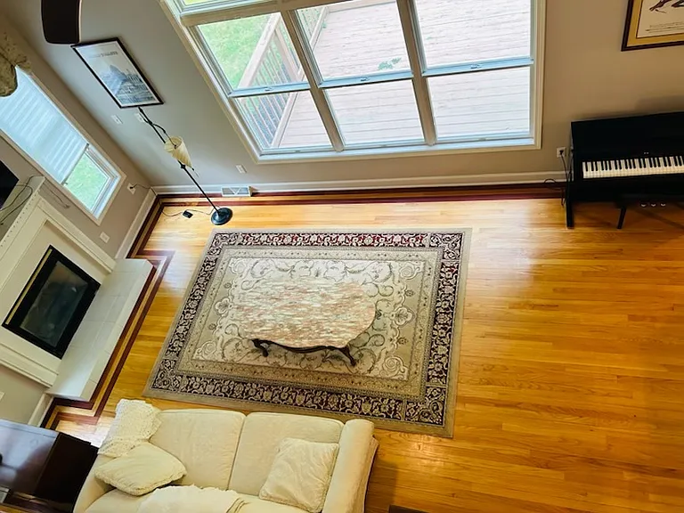 View Grand Living Space from balcony