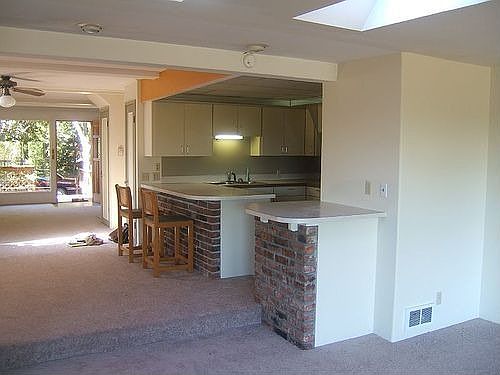 Kitchen open to living space