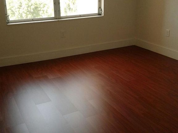 Bedroom, new laminate wood floor