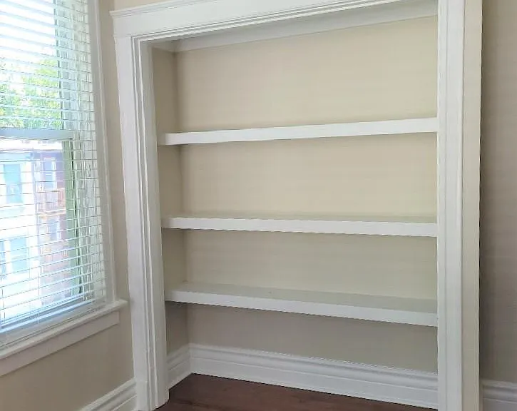 Built in book shelves