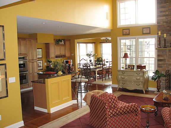 View into Great Room, Kitchen and Morning Room