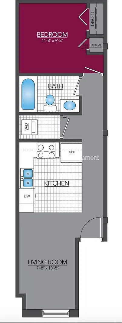 1 bed, 1.0 bath, 453 sqft, $1,095 — Photo 4
