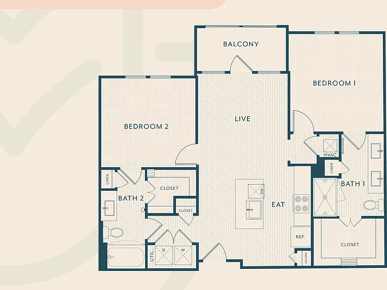 2x2 | 1074 SQFT 2x2 | 1074 SQFT