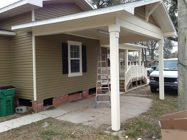 Side Porch BBQ area
