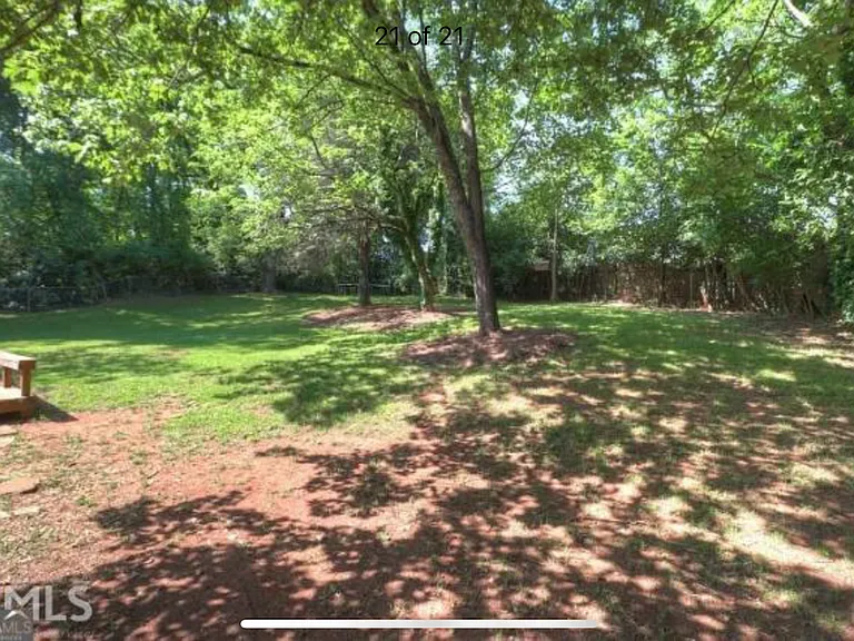 Fenced backyard